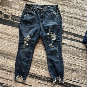 Judy Blue Distressed Blue Jeans for Women